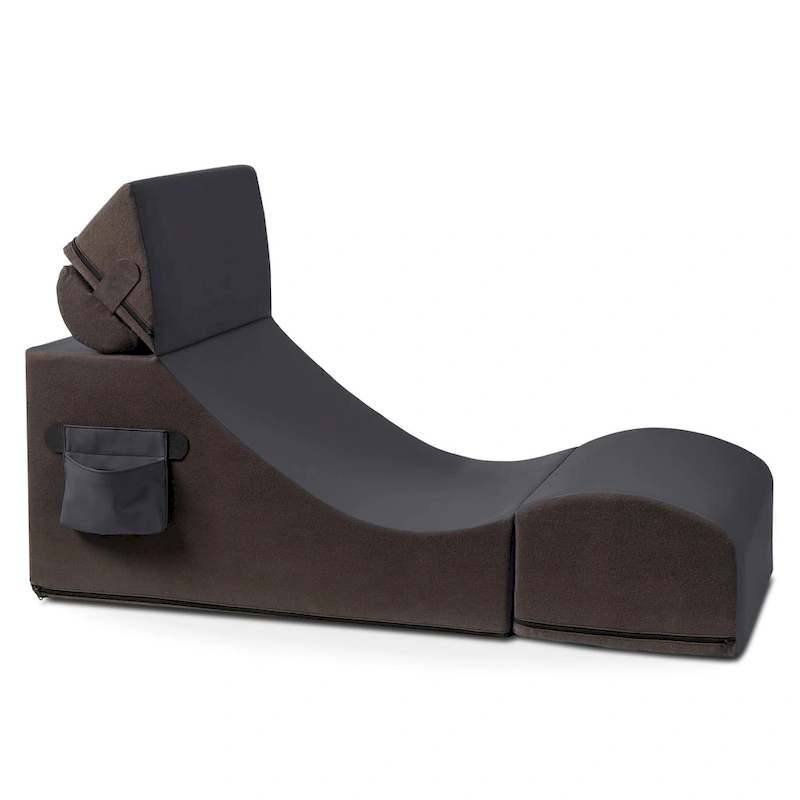 Jaxx Flexx V-Tex Convertible 3 in 1 Gamer Chair, Table, & Ottoman w/ Adjustable Headrest - Vinyl