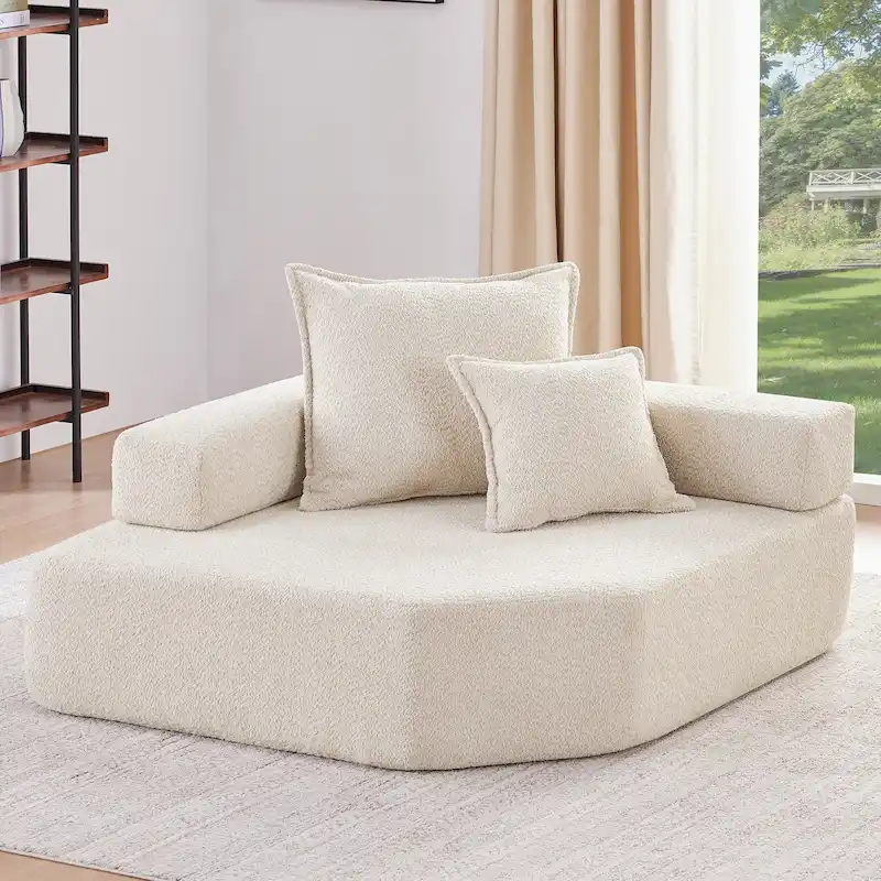 DIY Customization Boucle Upholstered Modular Sectional Sofa