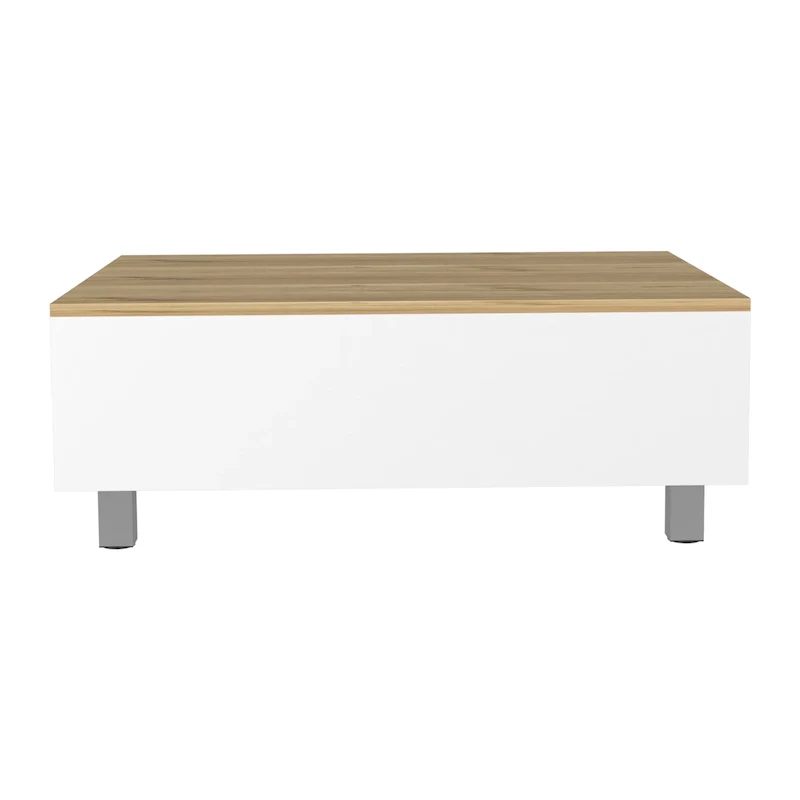 Lift-Top Coffee Table with Concealed Storage and 4 Legs, Modern Living Room Furniture