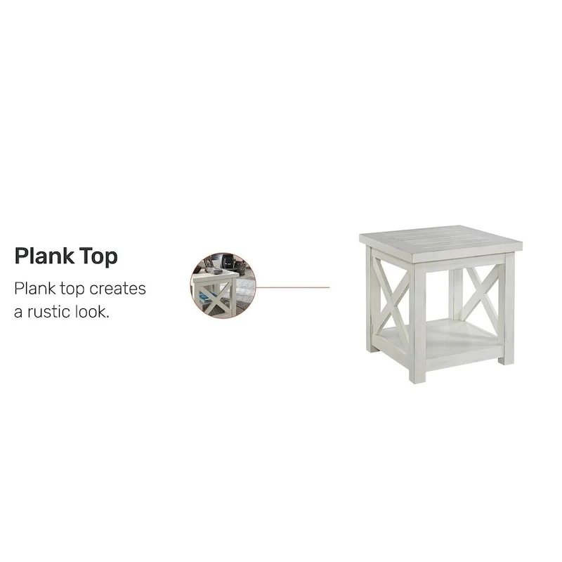 Seaside Lodge Off-White End Table