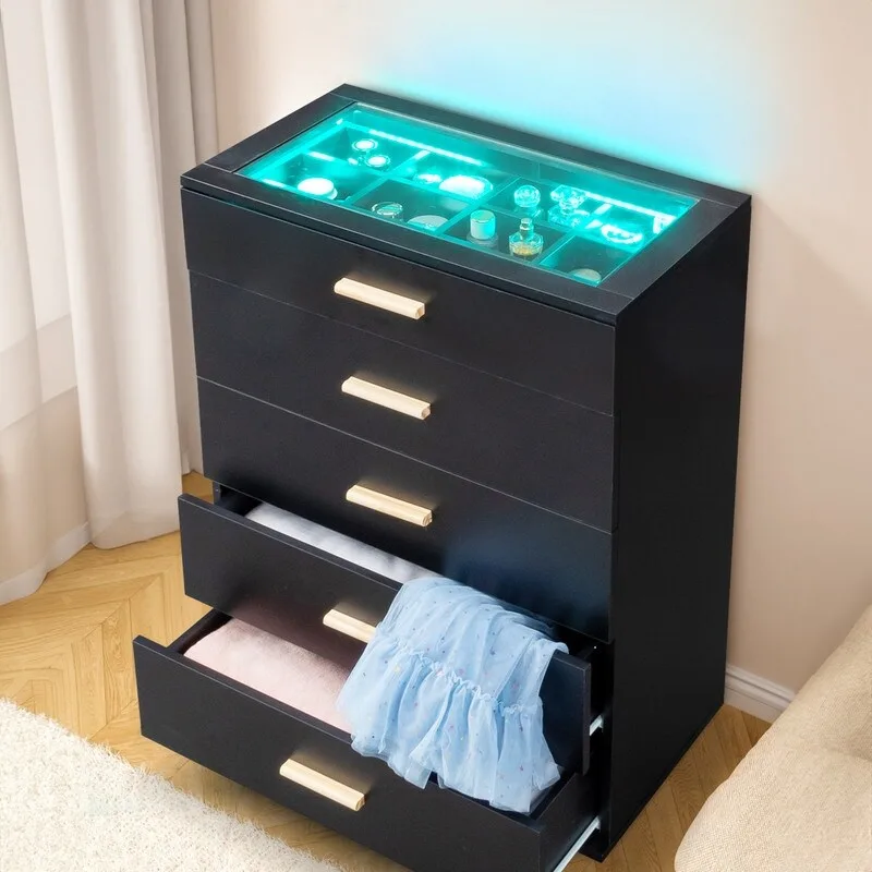 Five Drawers With LED