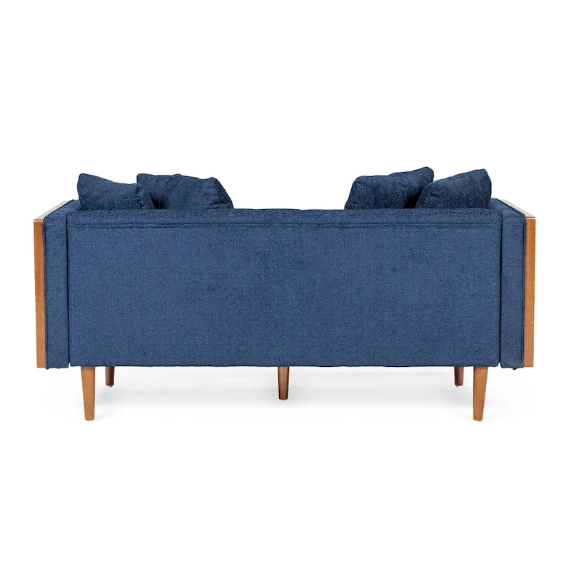Tufted Loveseat with Accent Pillows