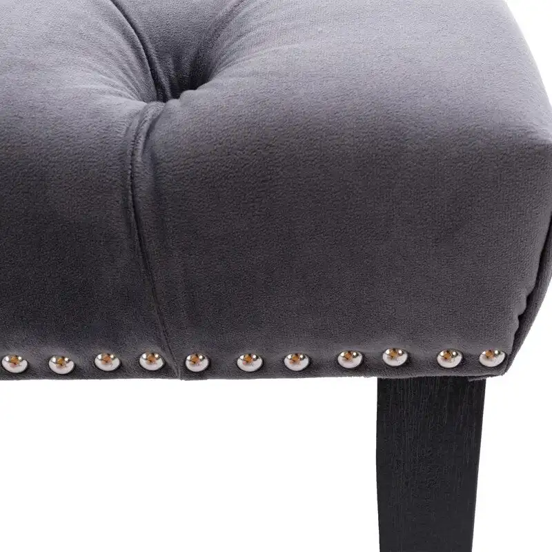 45.28L Velvet Upholstered Tufted Bench Ottoman