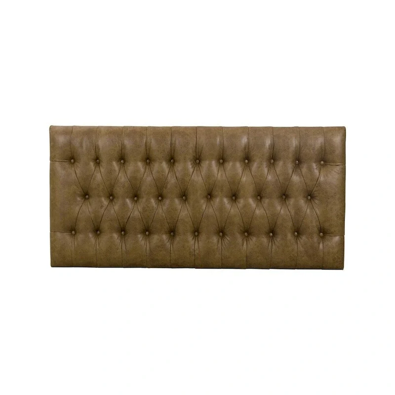 Light Brown Tufted Footstool