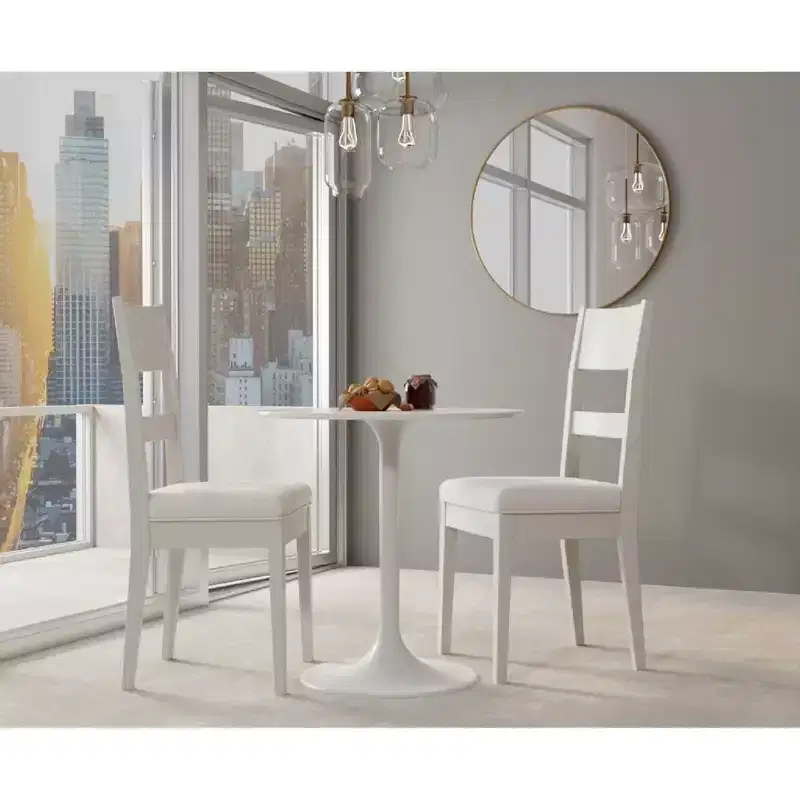 Carolina Living 30 Zaha Round Marble Top Dining Table