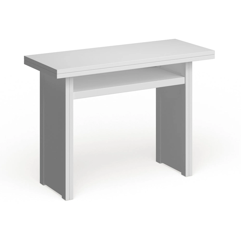 SEI Furniture Kleberg White Convertible Console to Dining Table