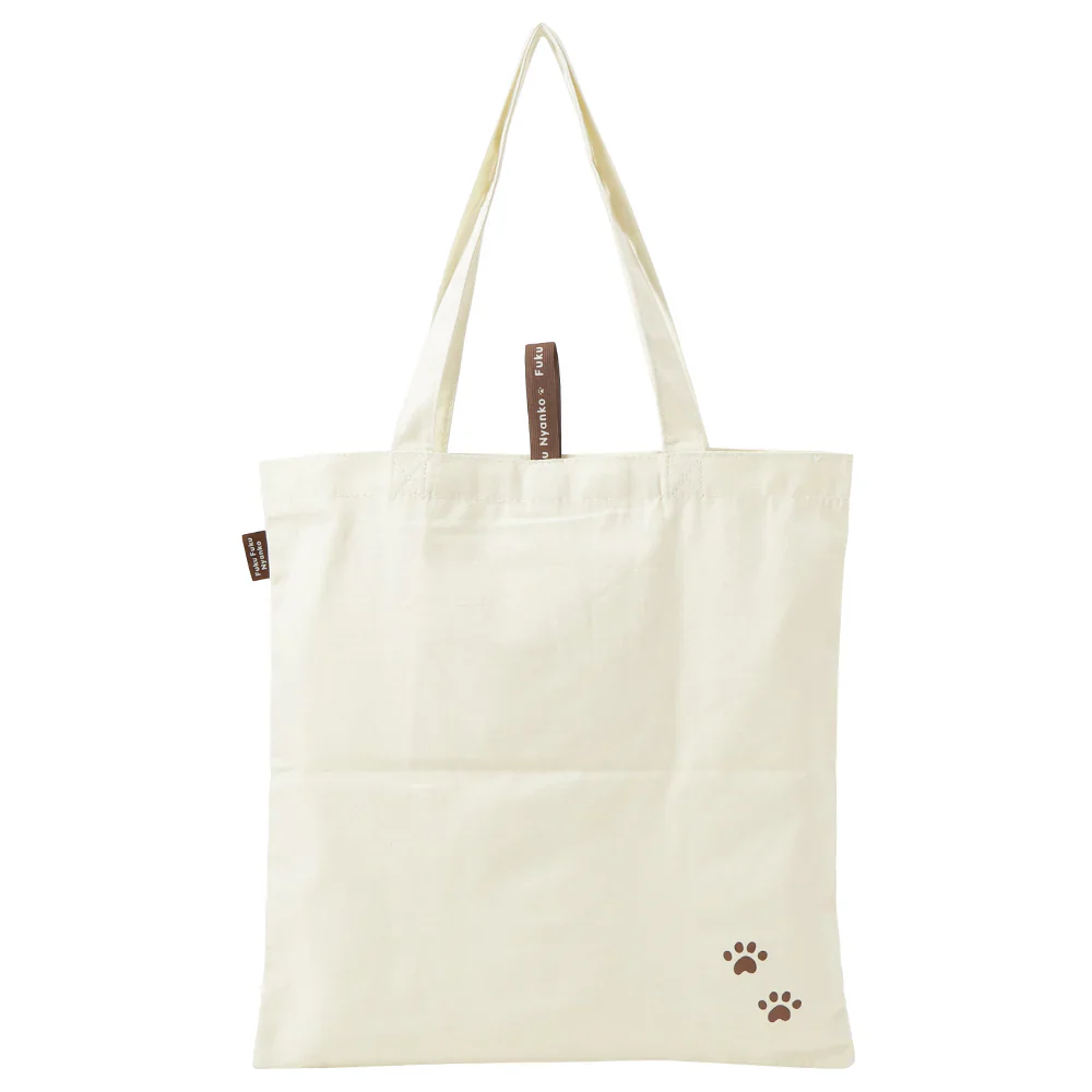 Hapins Canvas Tote Cream Bag Persian Cat