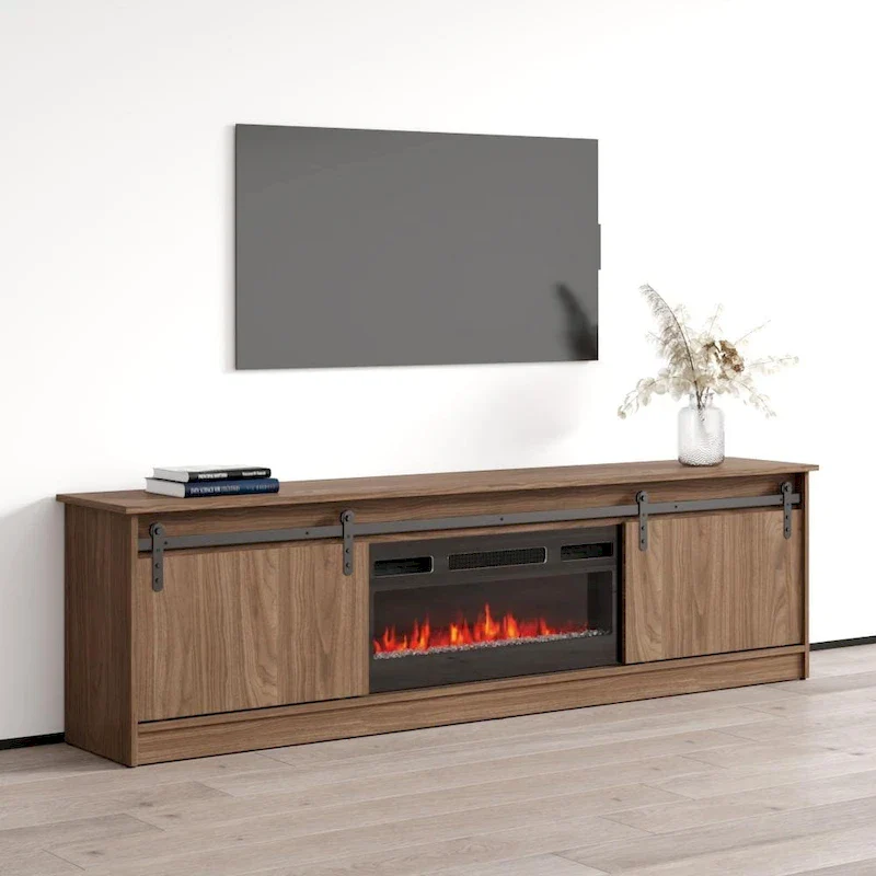 TV Stand with Electric Fireplace - Fits up to 85