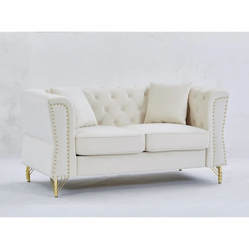 60.2 Chesterfield Velvet Sofa