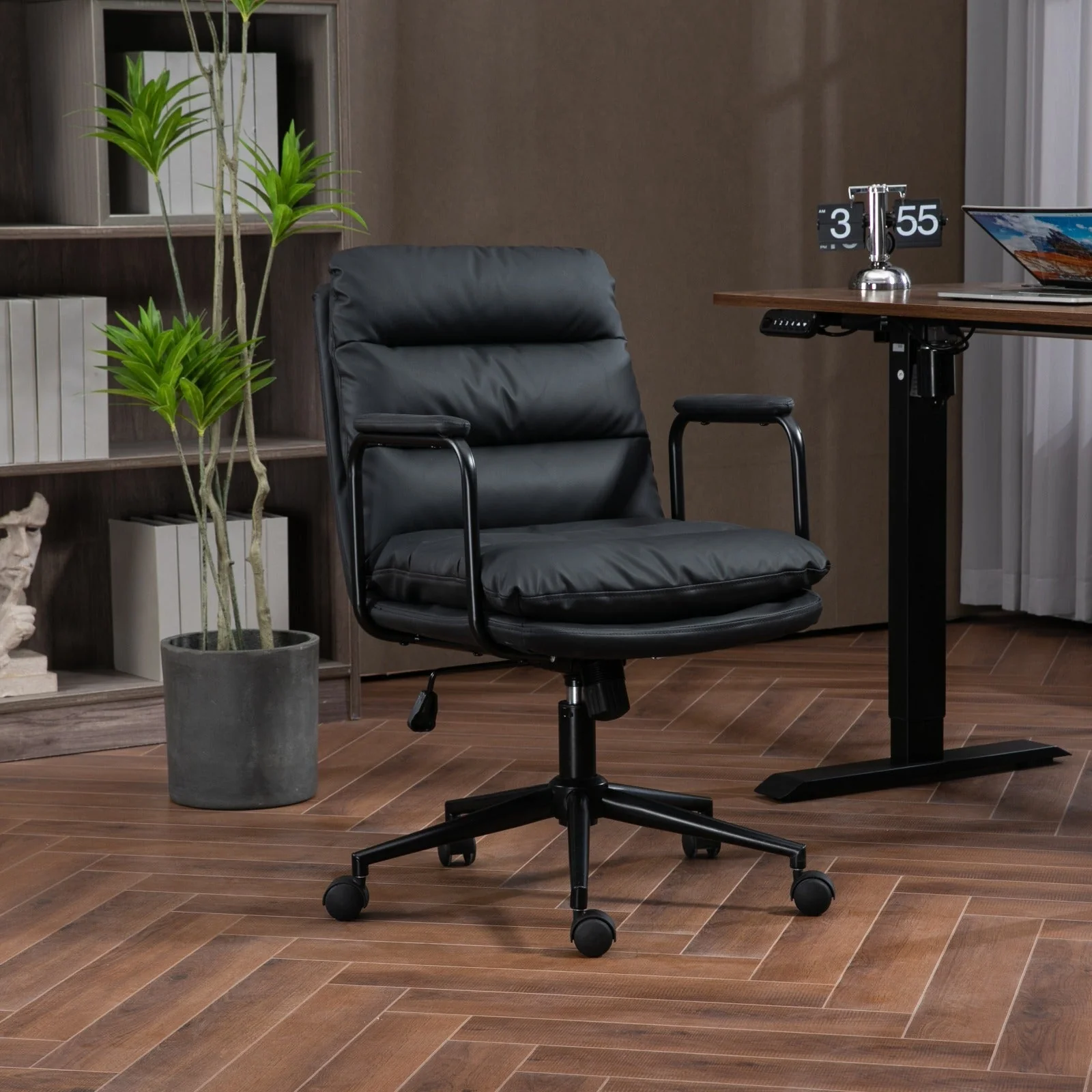 Walker Edison | Ergonomic Faux Leather Computer Rolling Swivel Chair