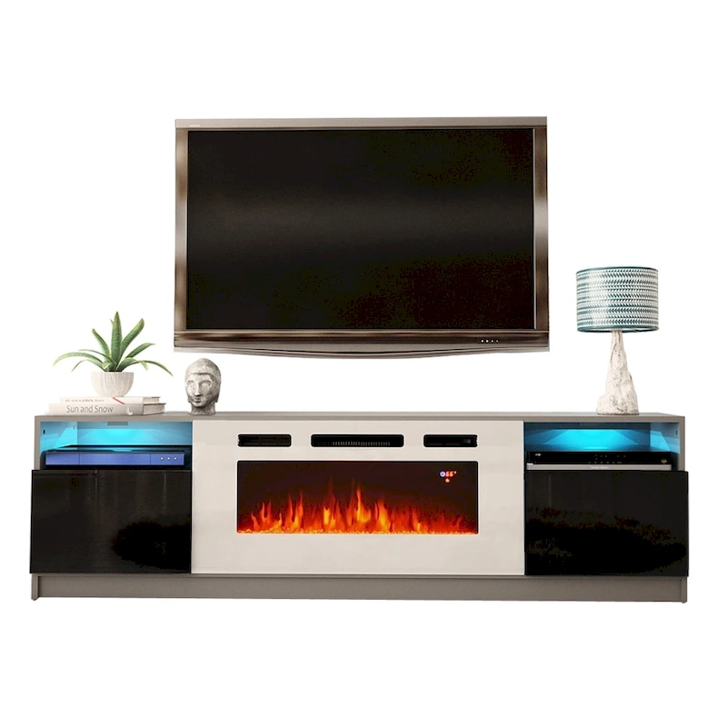 Strick & Bolton Amsden Electric Fireplace TV Stand