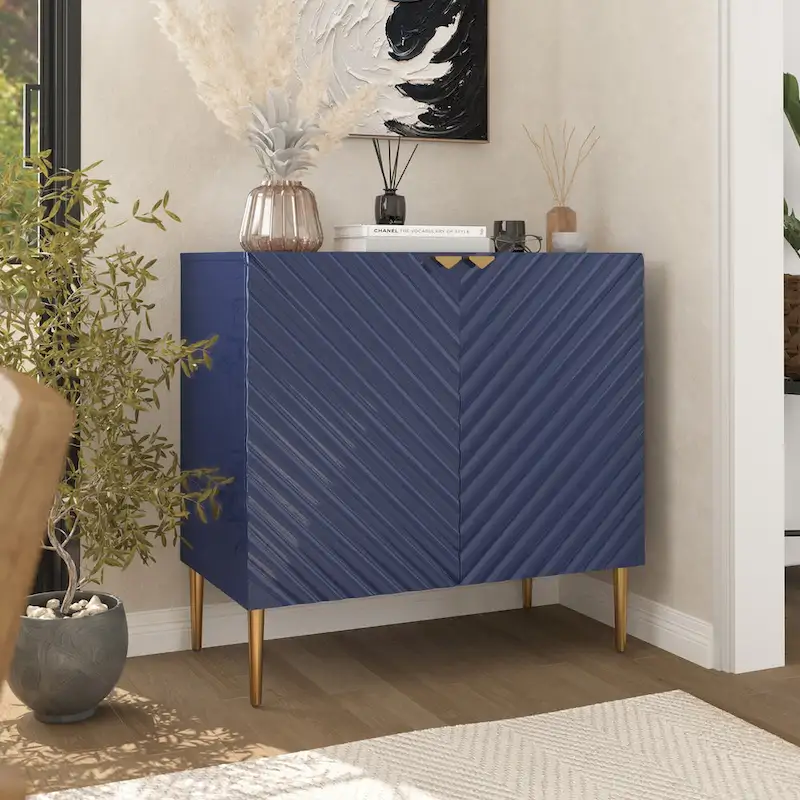 Clihome 2-Door Storage Buffet Sideboard with Adjustable Shelf