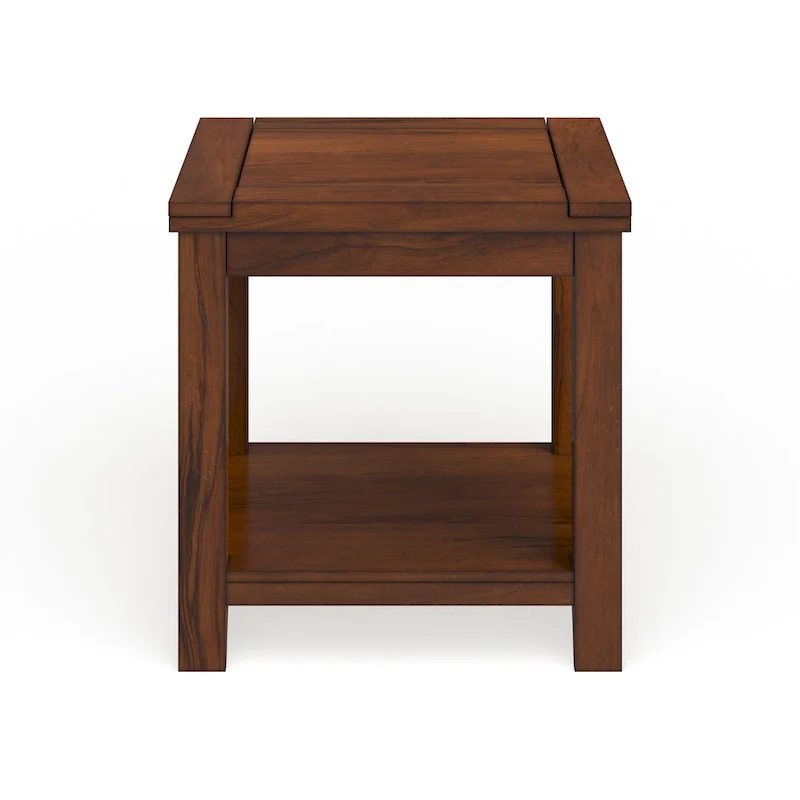 Llat Transitional Cherry 24-inch Solid Wood 1-Shelf Side Table by Furniture of America