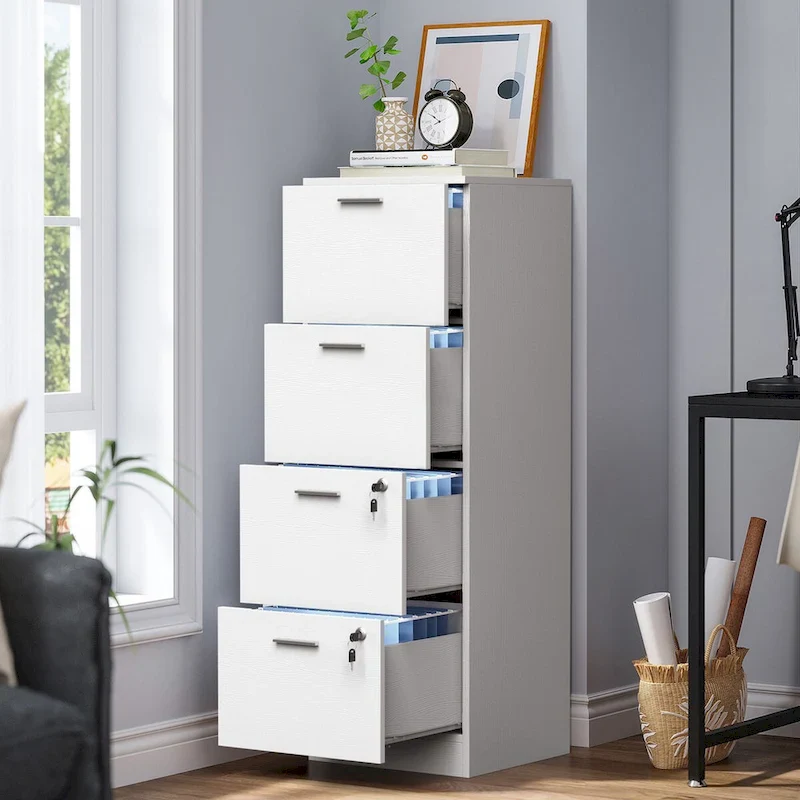 Moasis 51H 4 Drawers File Cabinet Lockable Vertical Storage Cabinet for Home Office