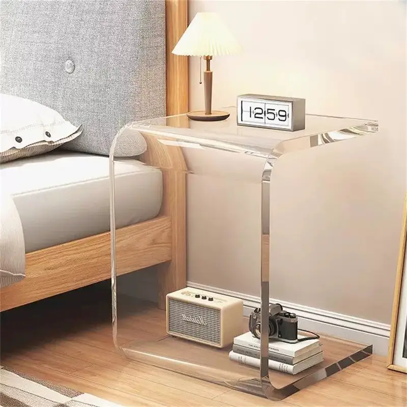 Acrylic Sofa Side C Shaped Table