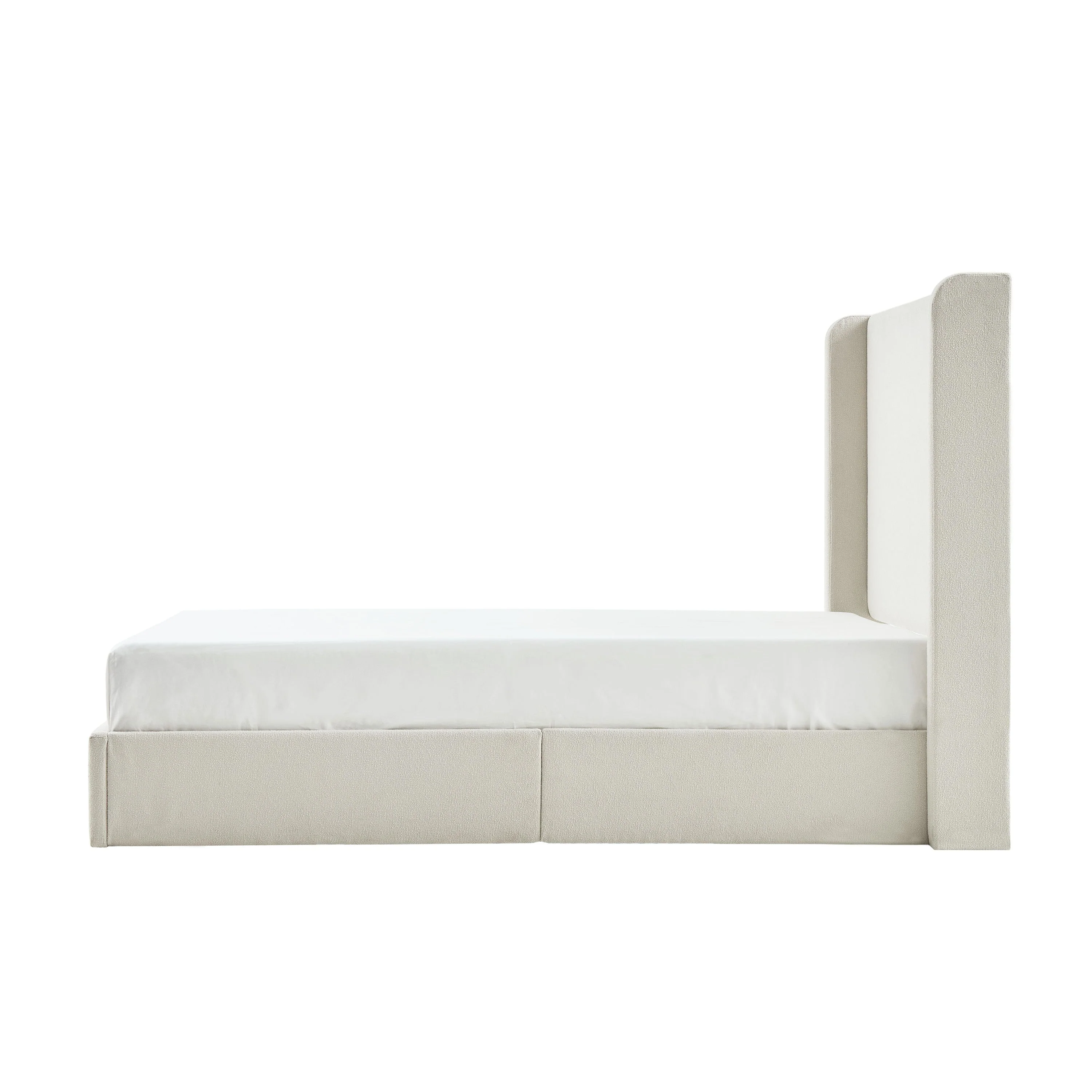 Carmen 52.3' Upholstered Wingback King Bedframe