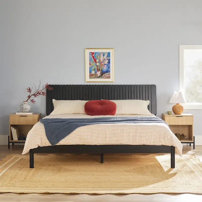 Middlebrook Designs Slatted Headboard Modern King Bed