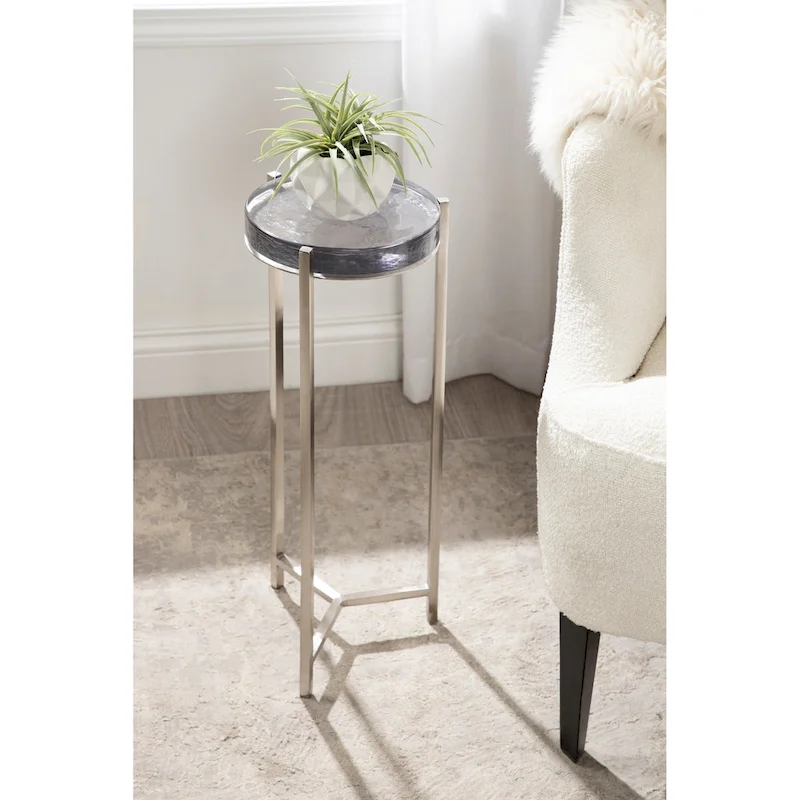 Kate and Laurel Aguilar Glam Drink Table - 9x9x23