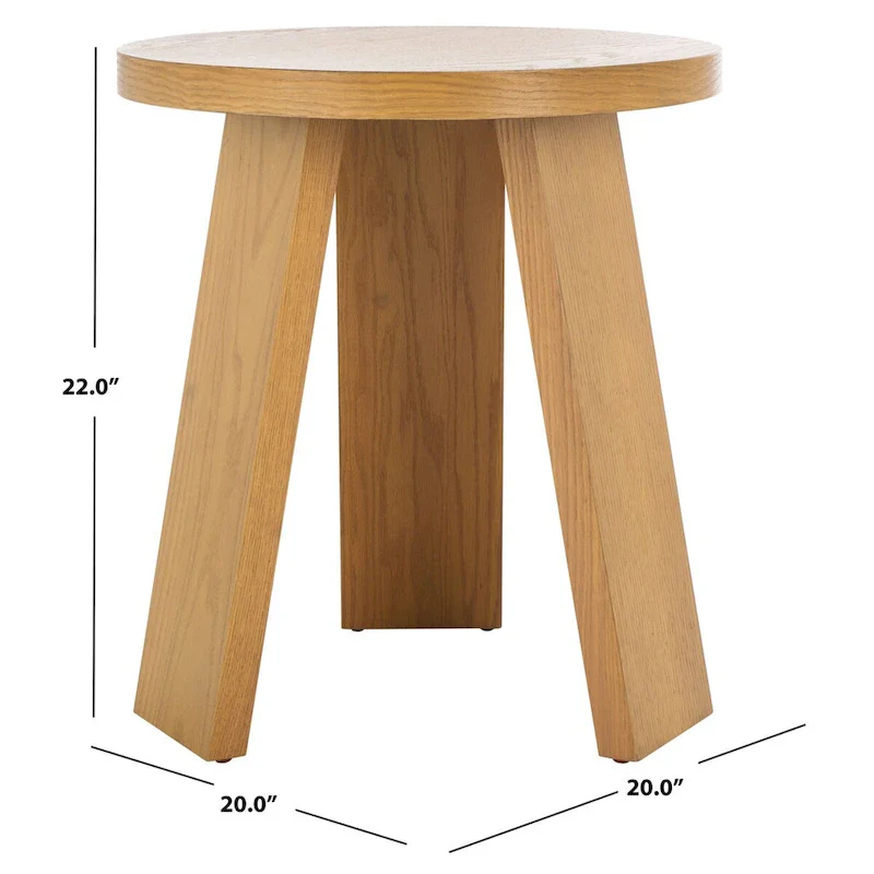 Accent Table - Oak Veneer, Natural Wood Grain, 20W x 20D x 22H