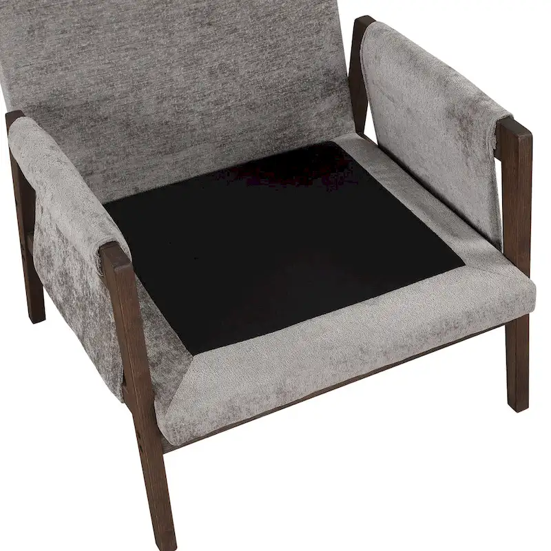 Roundhill Furniture Kelly Mid-Century Modern Velvet Accent Armchair