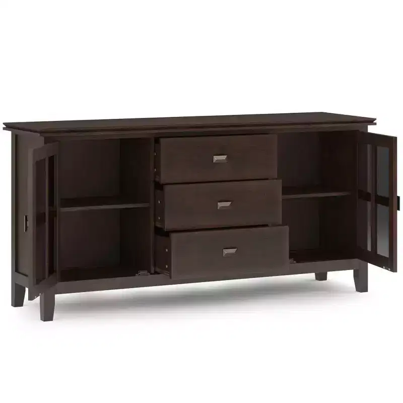 Large Stratford Sideboard Buffet Dark Chestnut Brown - WyndenHall