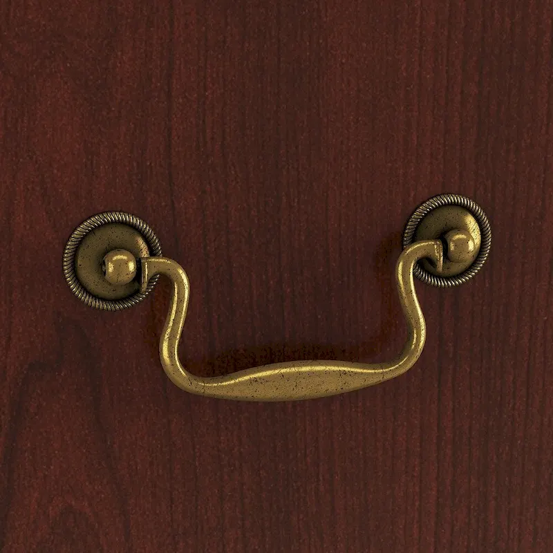 Bush Furniture Saratoga Executive Desk, Lateral File Cabinet and Two 5 Shelf Bookcases in Harvest Cherry