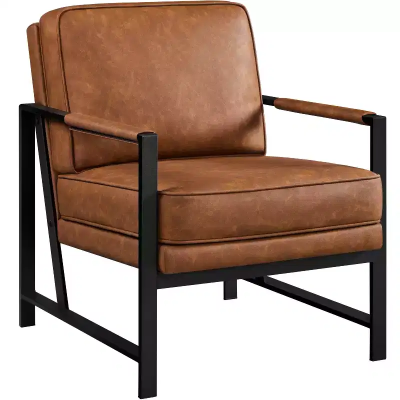 Yaheetech Retro Upholstered Accent Chair Arm Chair