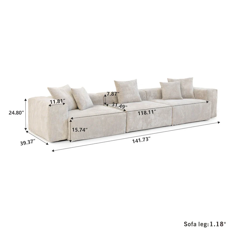 3PCS Modern Couch Set Living Room Furniture Set
