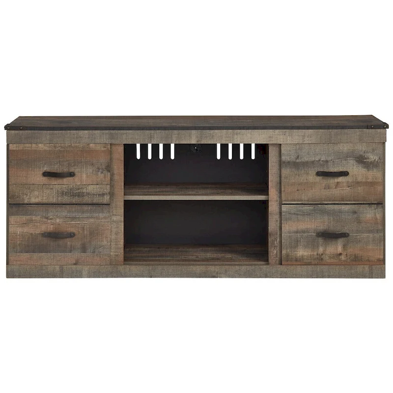 Trinell Casual Large TV Stand, Brown