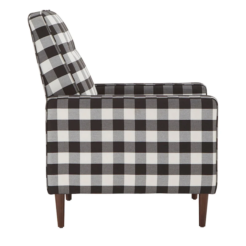 Ada Black and White Buffalo Check Plaid Accent Chair by iNSPIRE Q Classic
