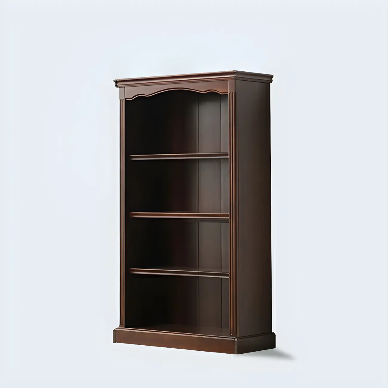 Classic Simple White Rectangular Wood Bookcase