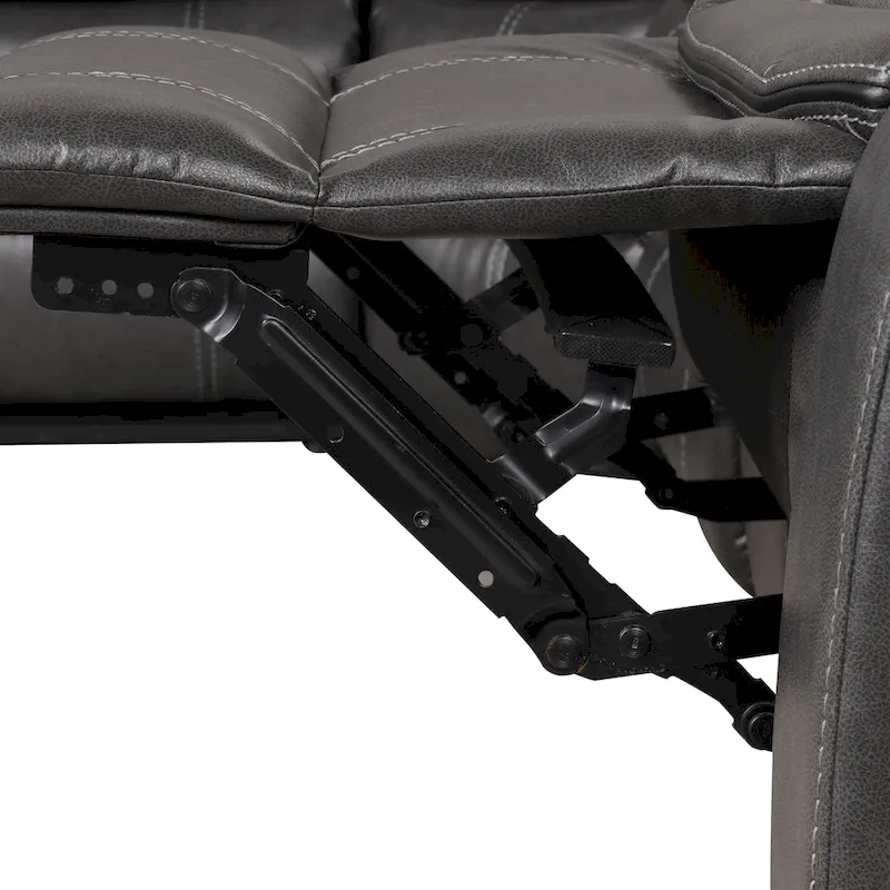 Transitional Faux Leather Reclining Sectional Sofa