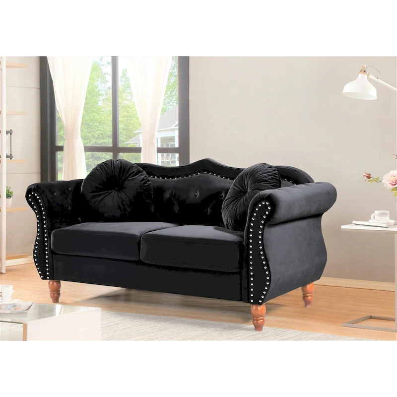 Classic Nailhead Chesterfield Loveseat