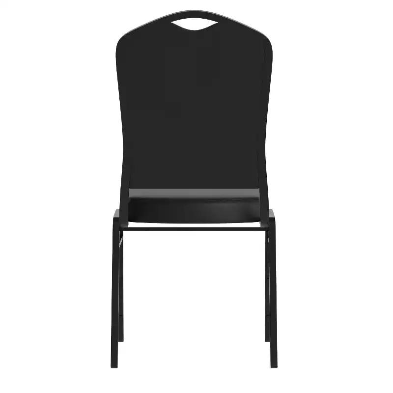 Black Crown Back Stacking Banquet Chair, Set of 4