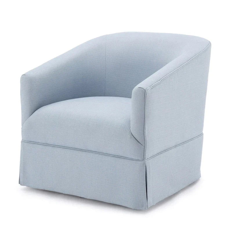 Elayne Skirted Fabric Swivel Accent Chair by Greyson Living