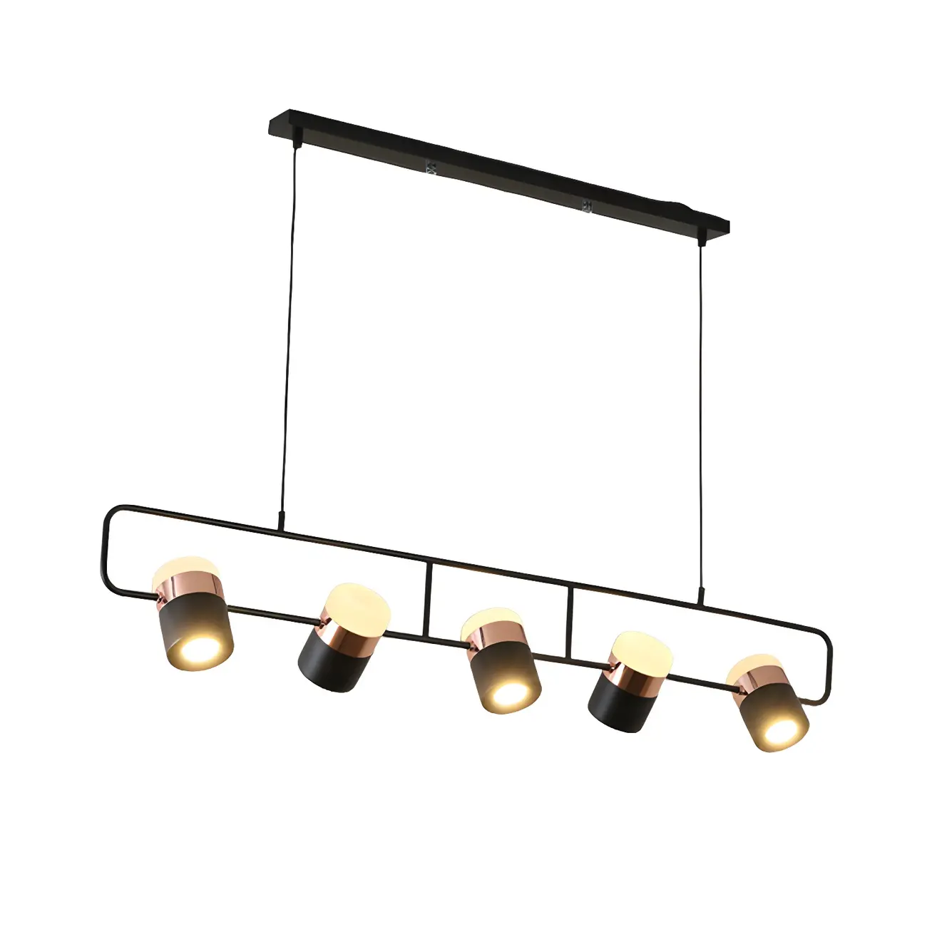 Kitchen Modern Black Cylinder Pendant Light
