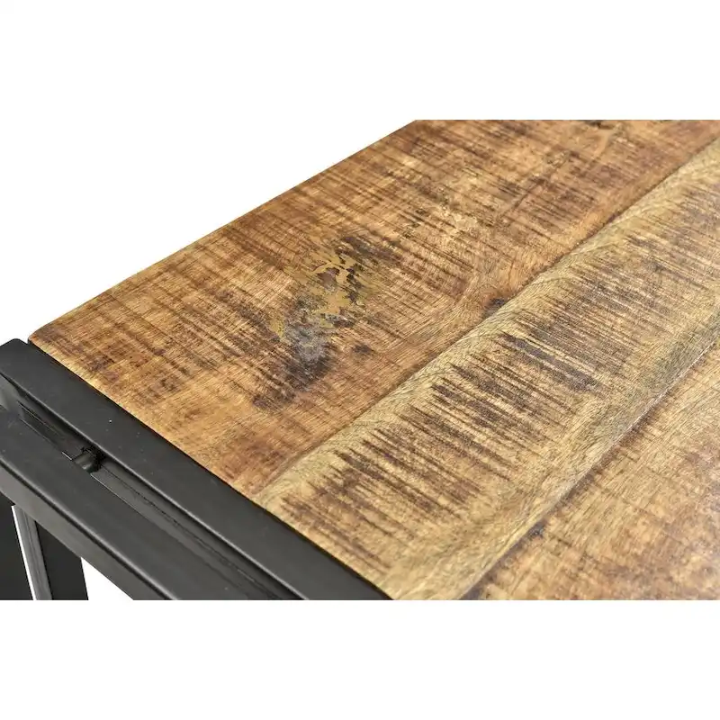 Timbergirl Handmade Reclaimed Wood and Metal Bench (India)