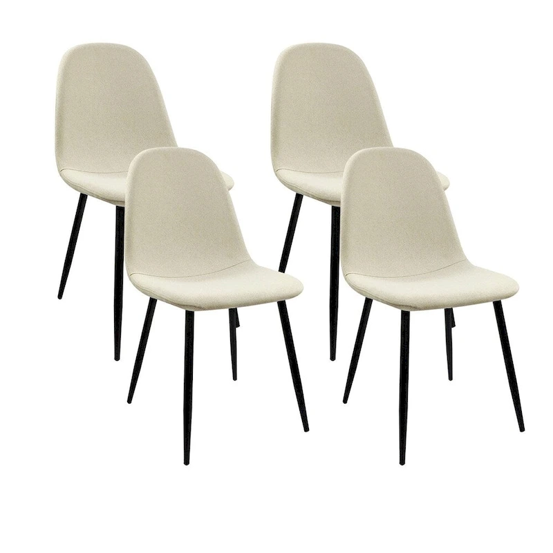 Modern Dining Room Chairs with Metal Legs(Set of 4) - N/A