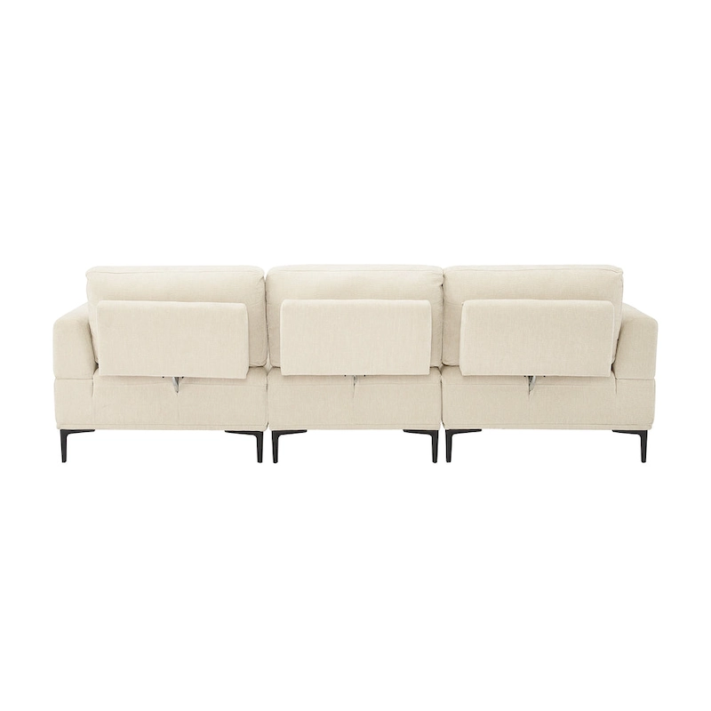Dinardi 100.7in Widest Upholstered Sofa With Sliding Backrest
