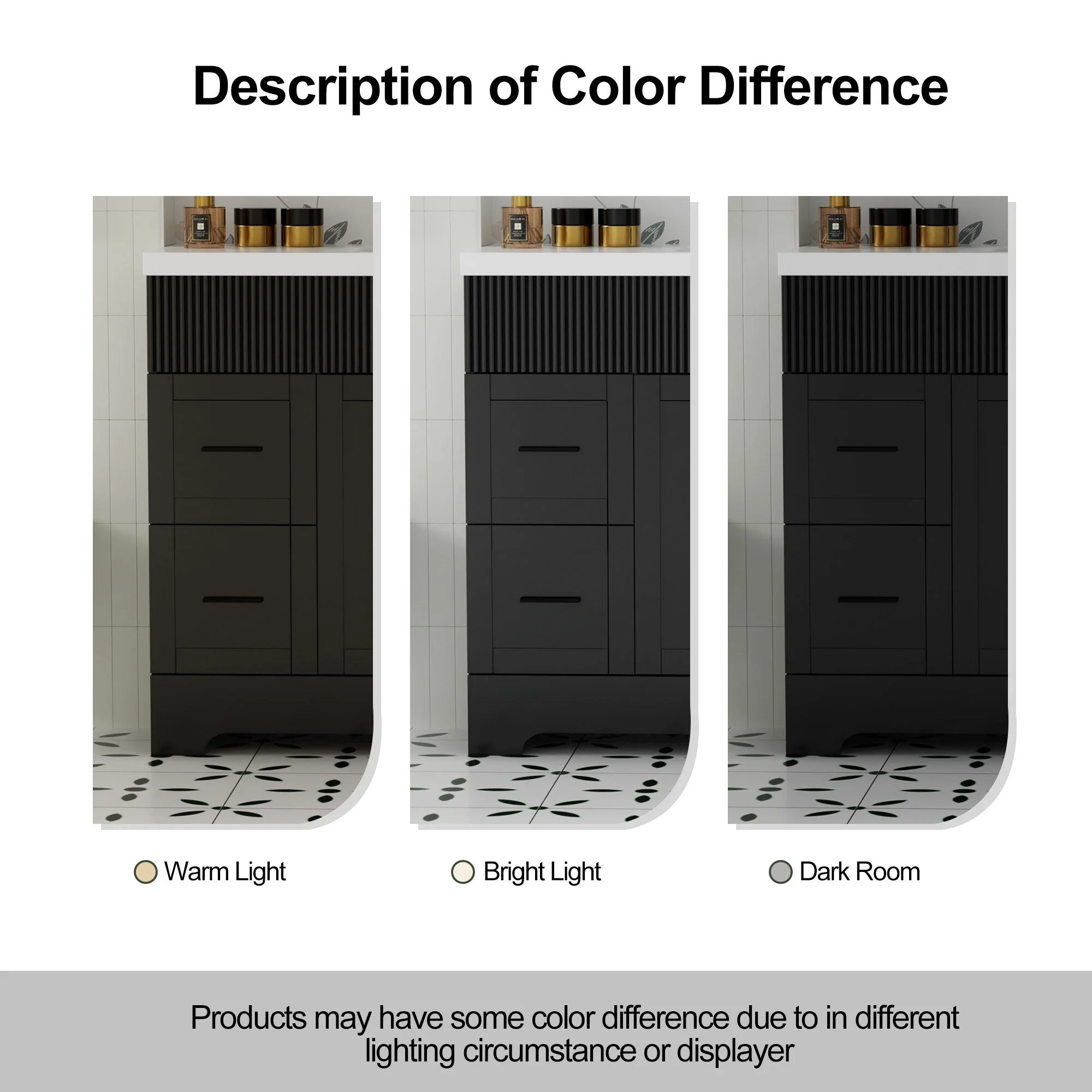 Wavy Line 30/36/48 Bathroom Vanity Set with Sink & Faucet