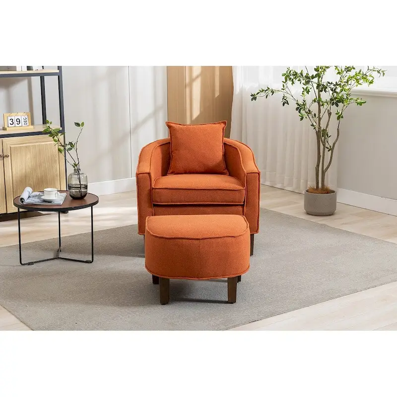 Accent Chair with Ottoman