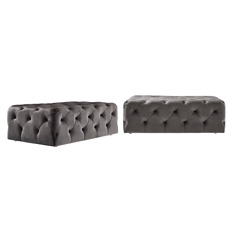 Gdansk Rectangular Tufted Ottoman with Casters