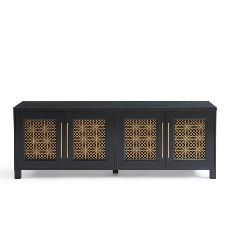 69.5 Wood TV Stand Media Console Entertainment Center