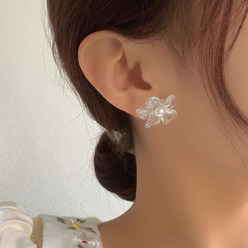 Luninana Earrings -  Glassy Flower Earrings YBY037