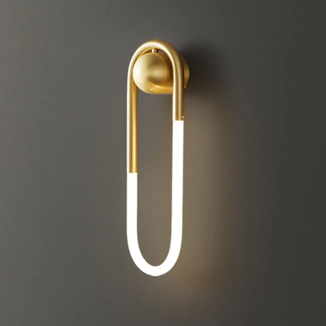 Modern Gold LED Oval Vanity Wall Light