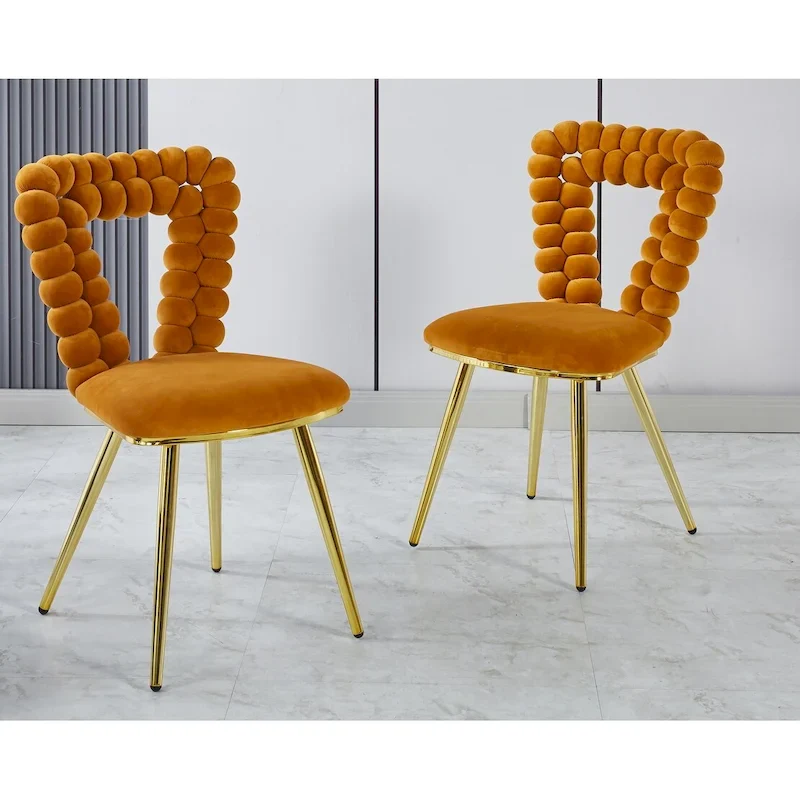 22.04 Accent Chairs with Iron Legs (Set of 2)