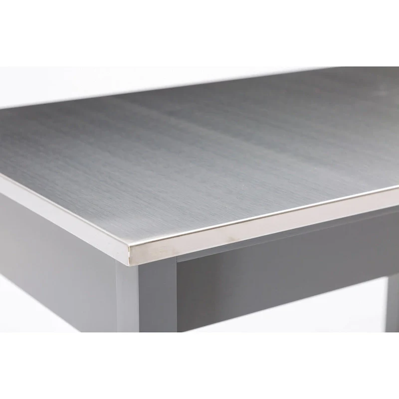 Holland Kitchen Cart With Stainless Steel Top