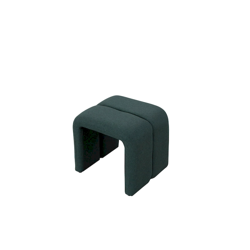 Modern Upholstered Bench Ottoman Set Including Four Benches