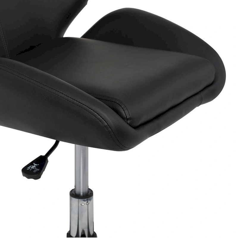 Calico Designs Black Pearl Faux Leather Adjustable Office Chair