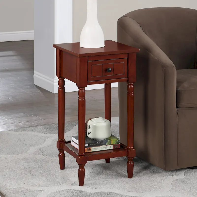 Convenience Concepts French Country Khloe 1 Drawer Accent Table with Shelf